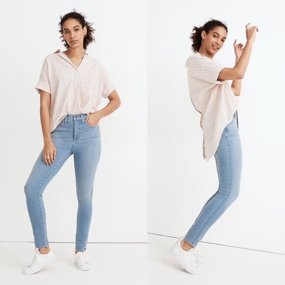Madewell Denim - Madewell 10" High-Rise Roadtripper Supersoft Jeggings in Mcleod Wash 26